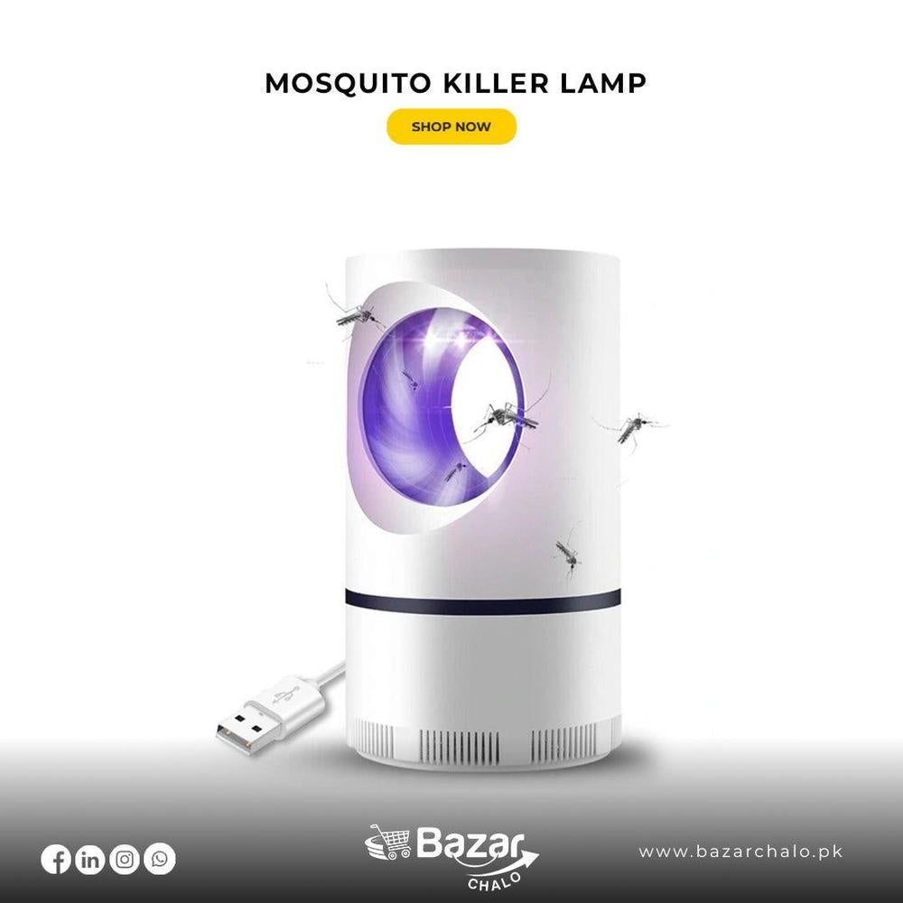 USB Mosquito Killer Lamp White 5V Electric Bug Zapper with Silent Operation Indoor Insect Trap 22x13cm